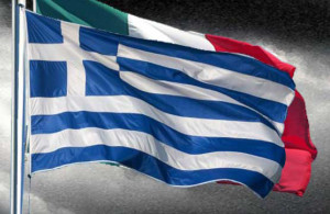 bandiere italia grecia